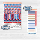 Memorial Day Kit | A5 Daily Duo Planner Kit Stickers | Arlington | KIT-525-J