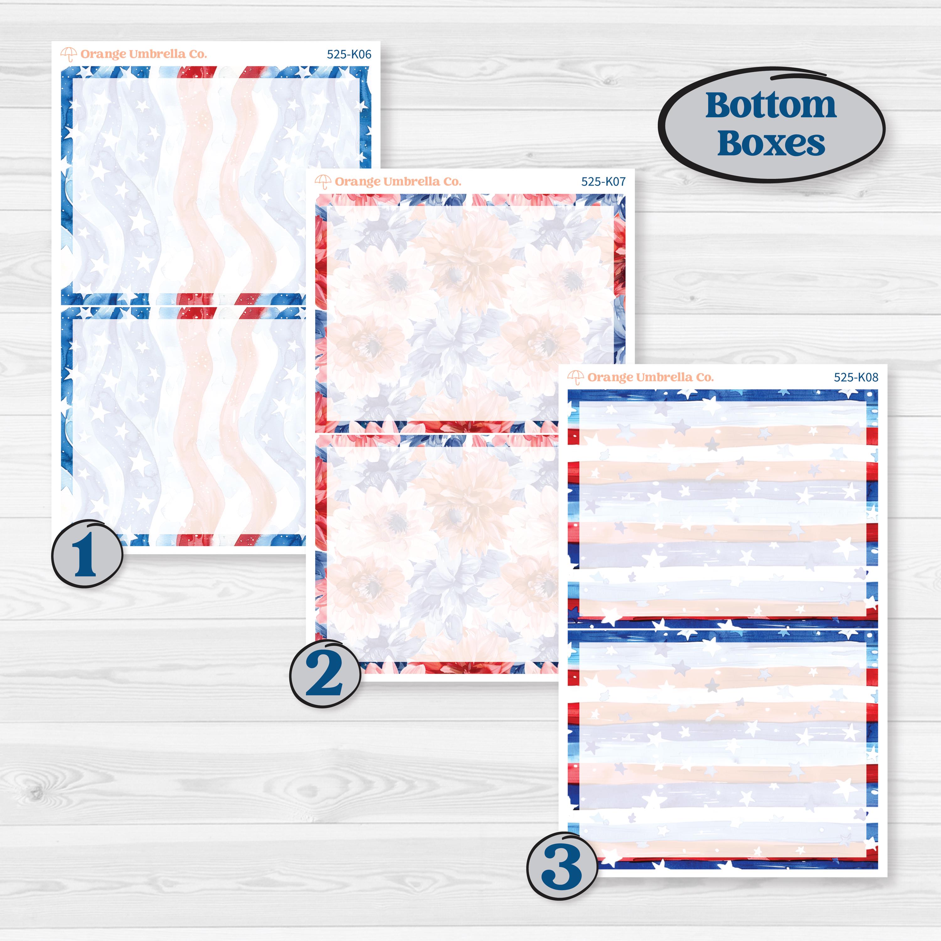 Memorial Day Kit | 7x9 Erin Condren Daily Duo Planner Kit Stickers | Arlington | KIT-525-K