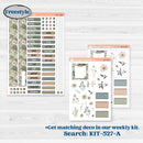 Neutral Botanical | Journaling or Scrapbooking Kit | Creative Junk Journal Planner Stickers | Sage | KIT-527-D