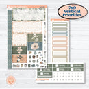 Neutral Botanical | Plum Vertical Priorities 7x9 Planner Kit Stickers | Sage | KIT-527-H