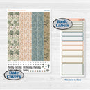 Neutral Botanical | 7x9 Erin Condren Daily Duo Planner Kit Stickers | Sage | KIT-527-K