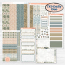 Neutral Botanical | 7x9 Erin Condren Daily Duo Planner Kit Stickers | Sage | KIT-527-K