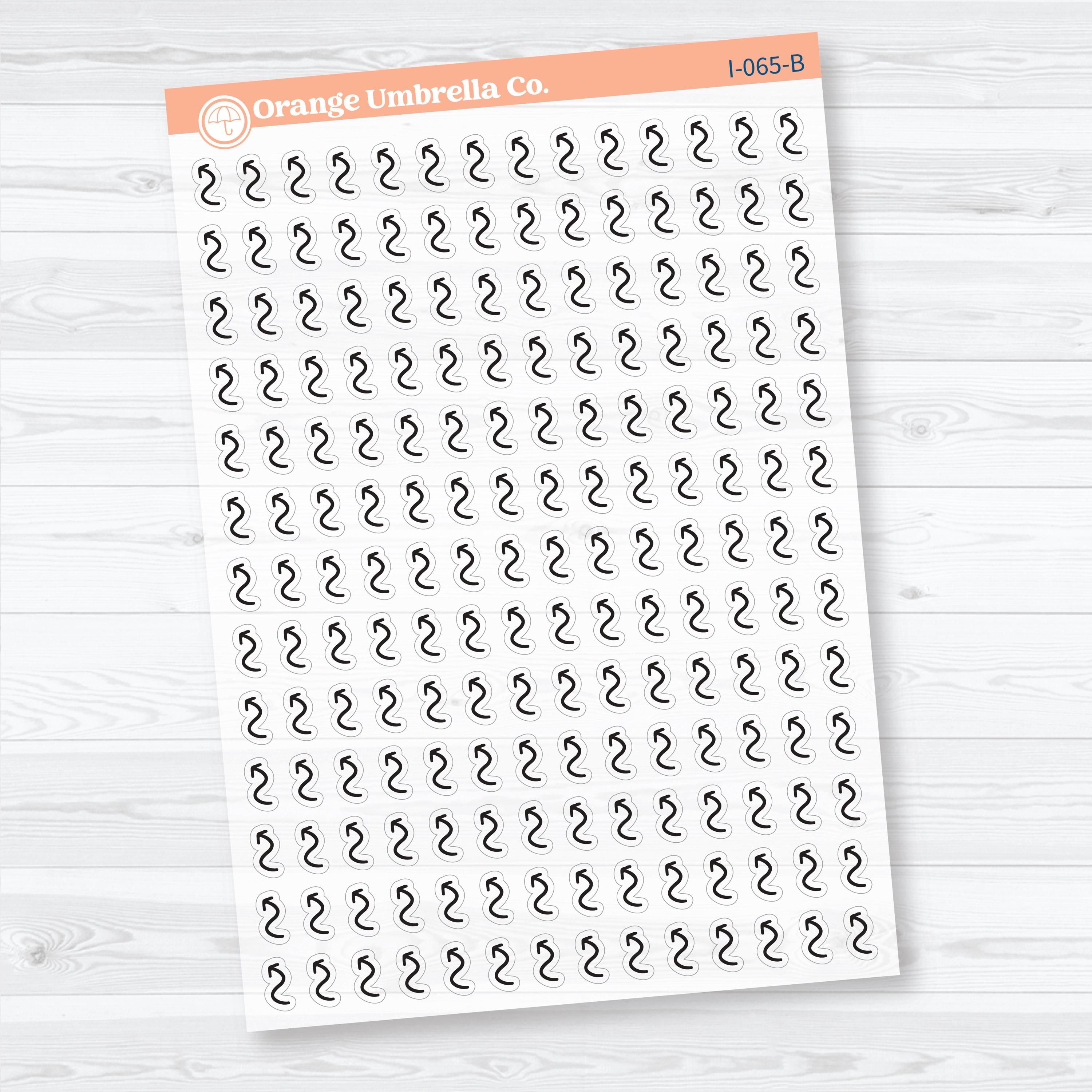 2026 Micro Arrow Icons | Clear Matte Planner Stickers | I-065-CM