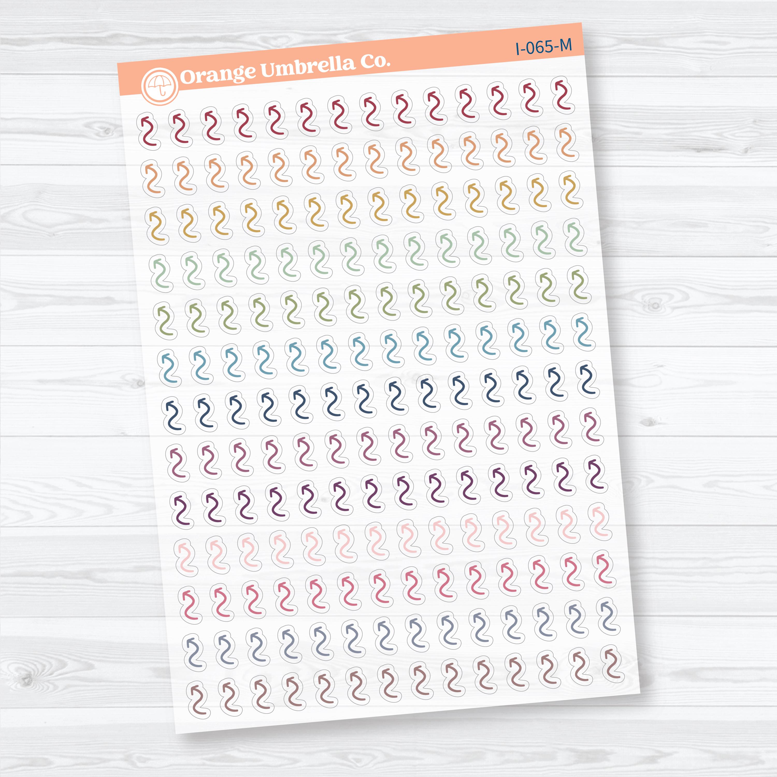 2026 Micro Arrow Icons | Clear Matte Planner Stickers | I-065-CM