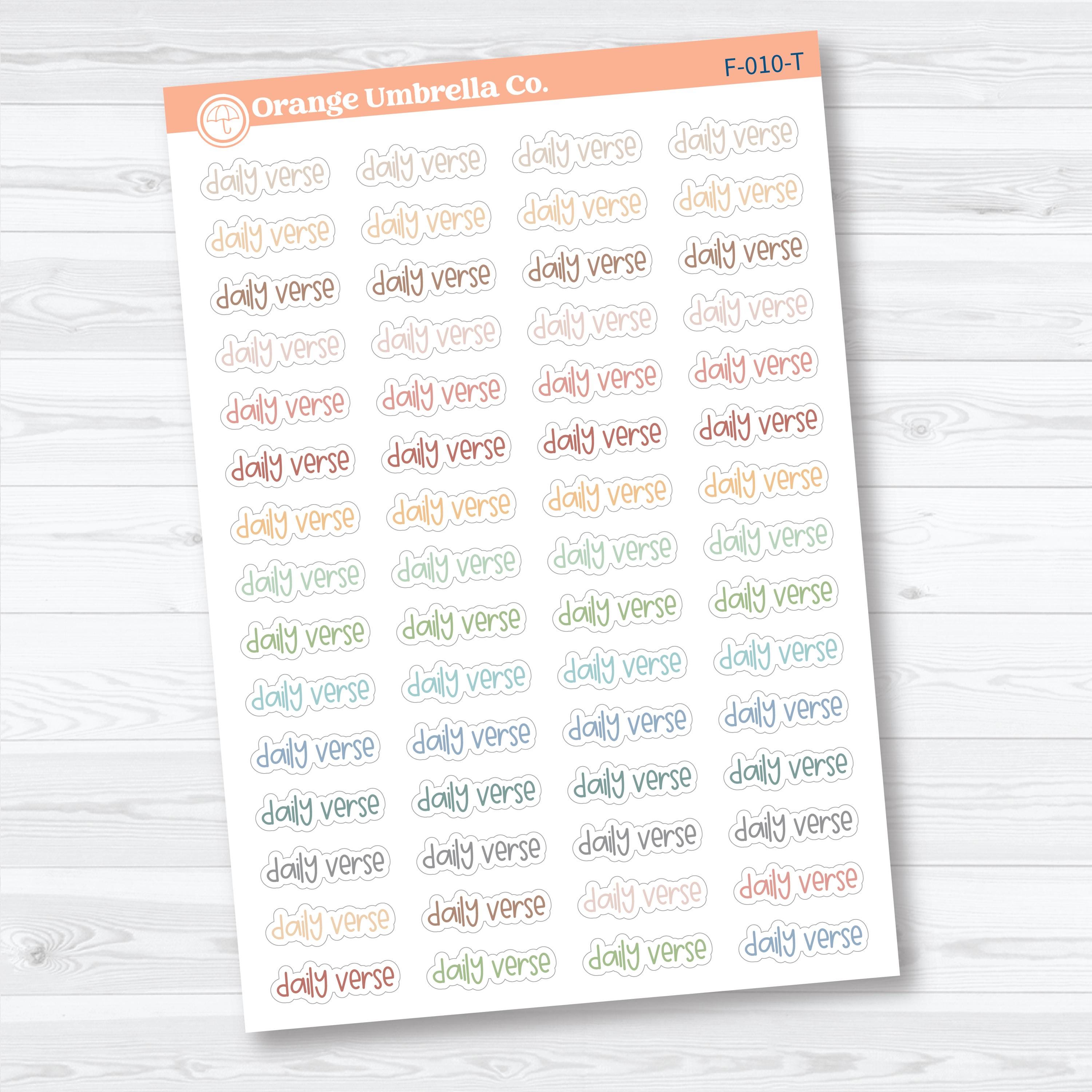 Daily Verse Script | Faith Based Planner Stickers | F-010