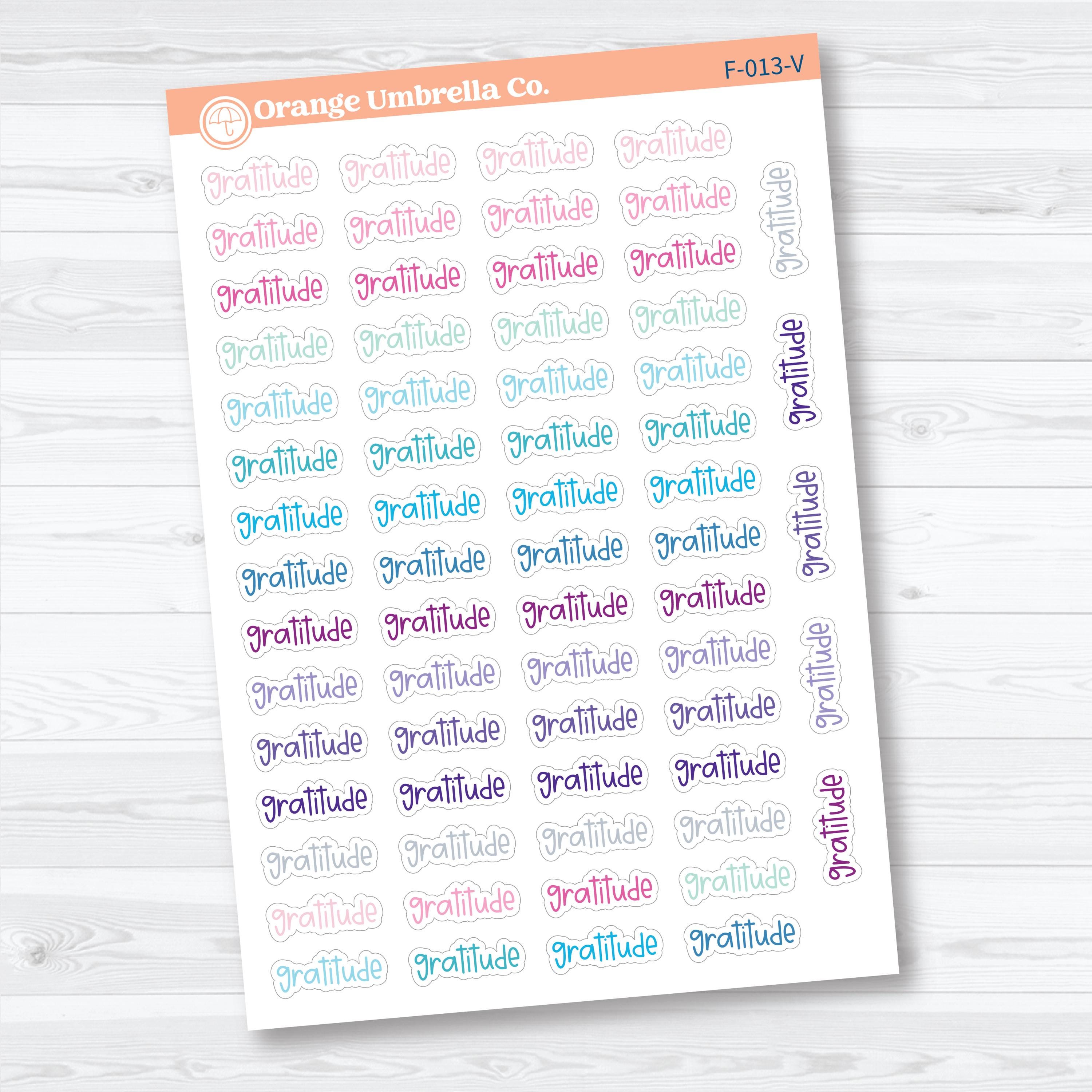 Gratitude Script | Faith Based Planner Stickers | F-013