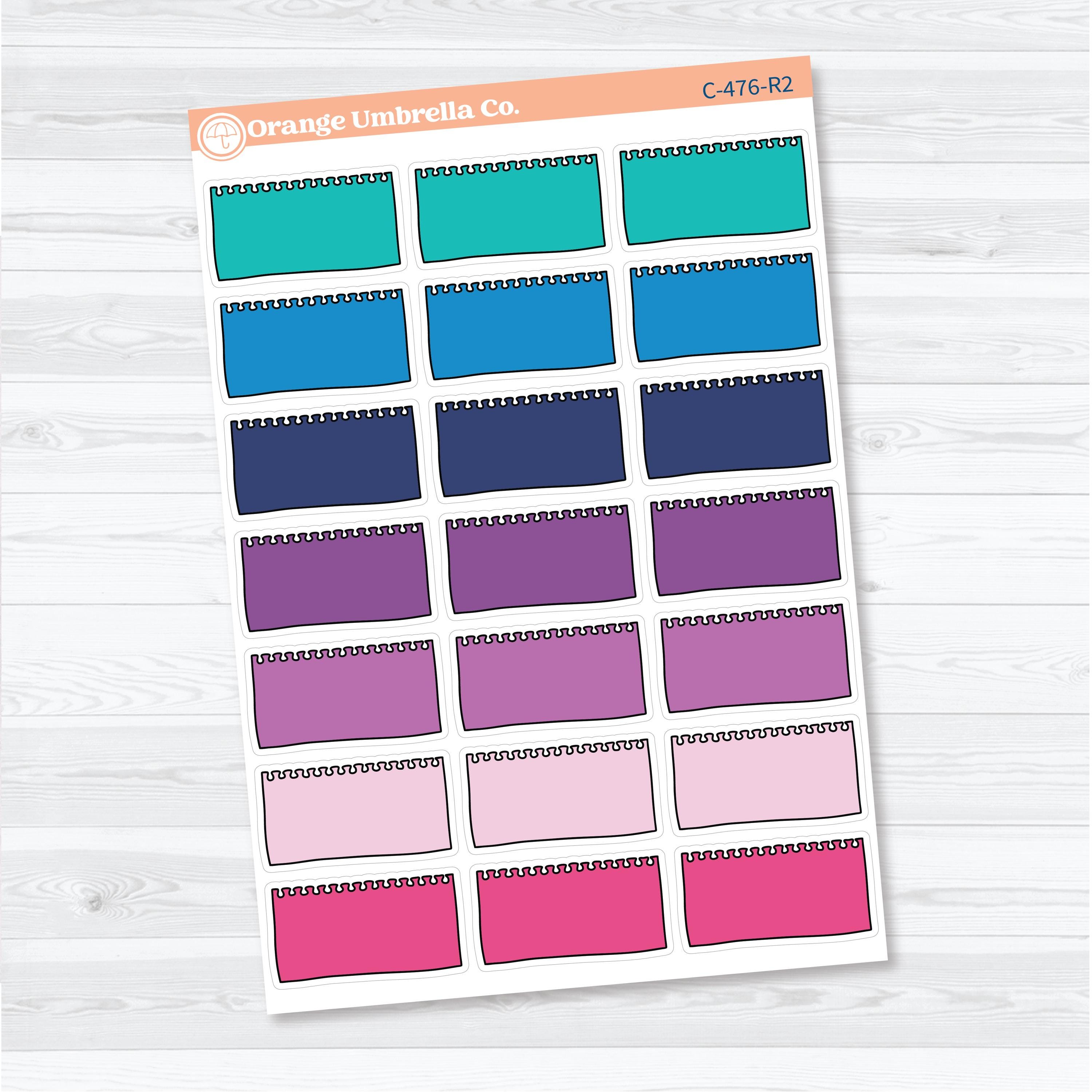 Large Torn Notebook Journaling Labels | Planner Stickers | C-476