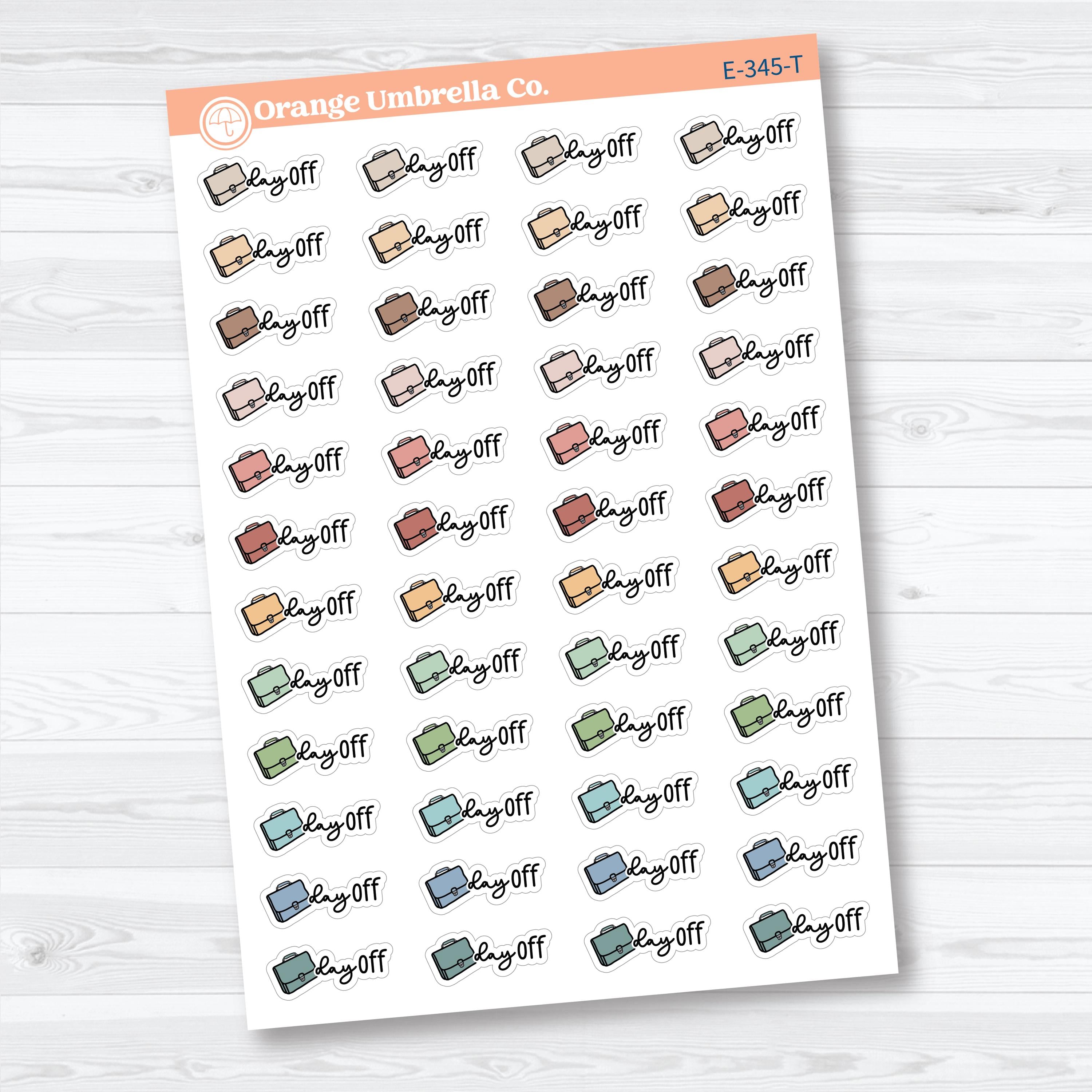 Day Off Event Labels | Hand Doodled Planner Stickers | F18 | E-345