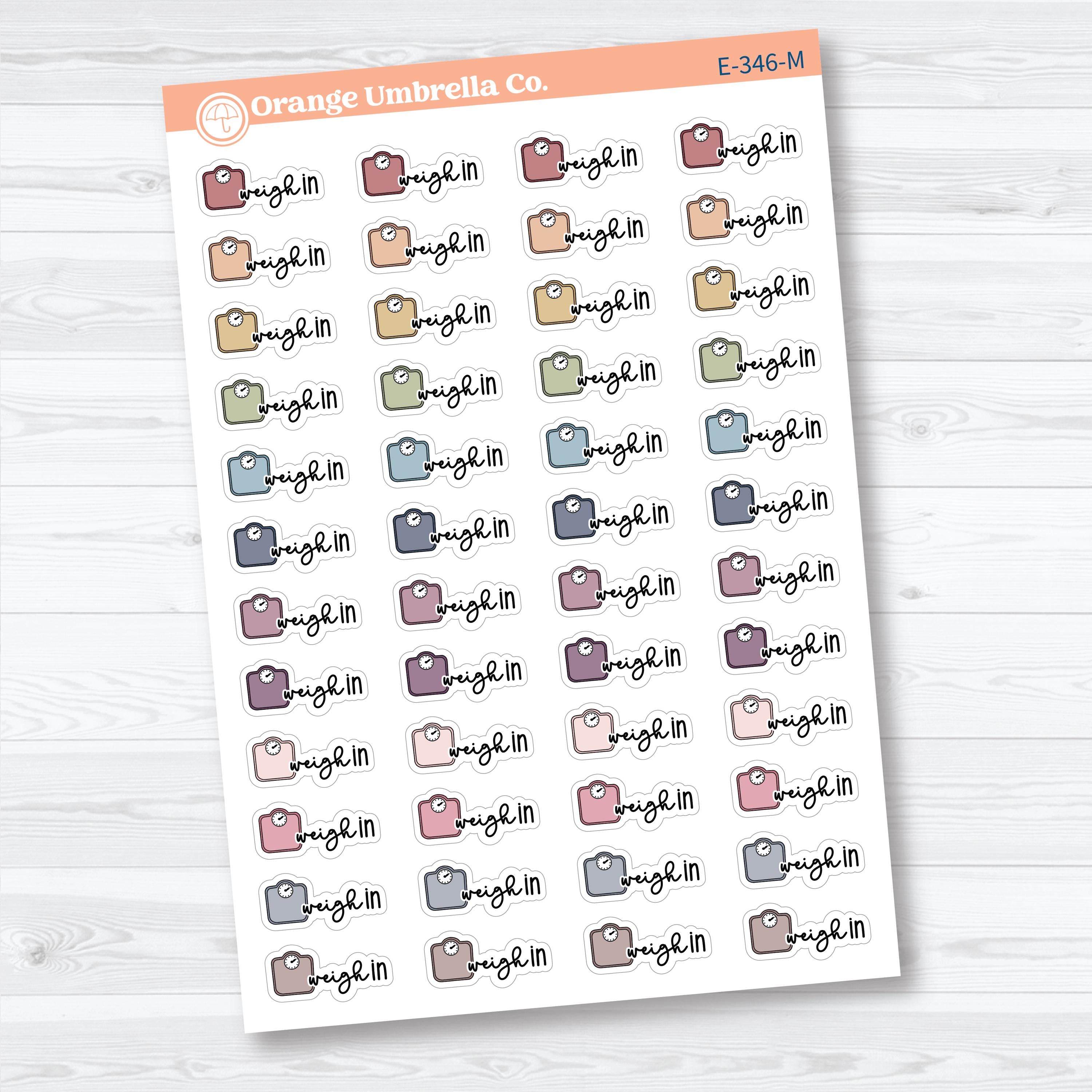 Weigh In Event Labels | Hand Doodled Planner Stickers | F18 | E-346
