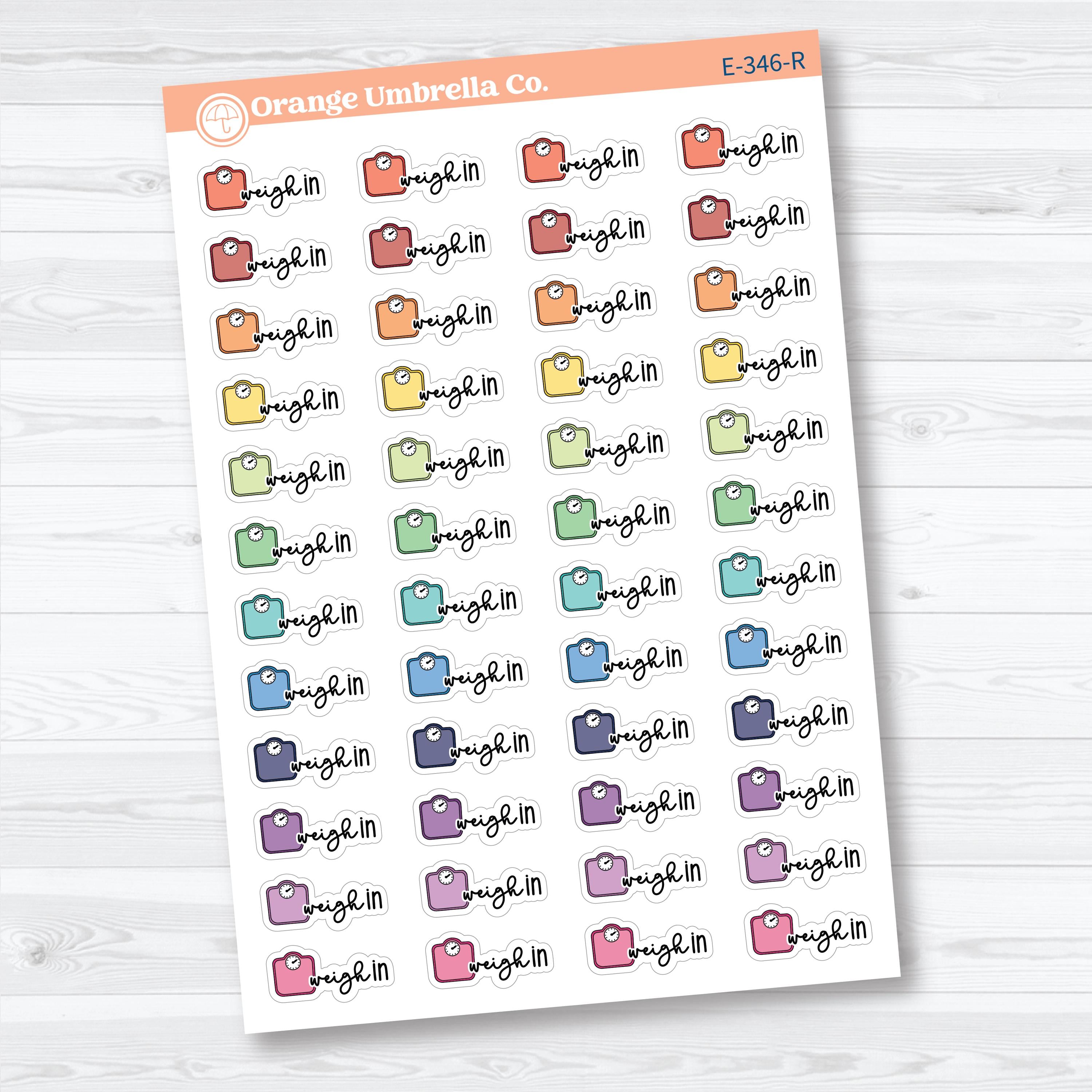 Weigh In Event Labels | Hand Doodled Planner Stickers | F18 | E-346