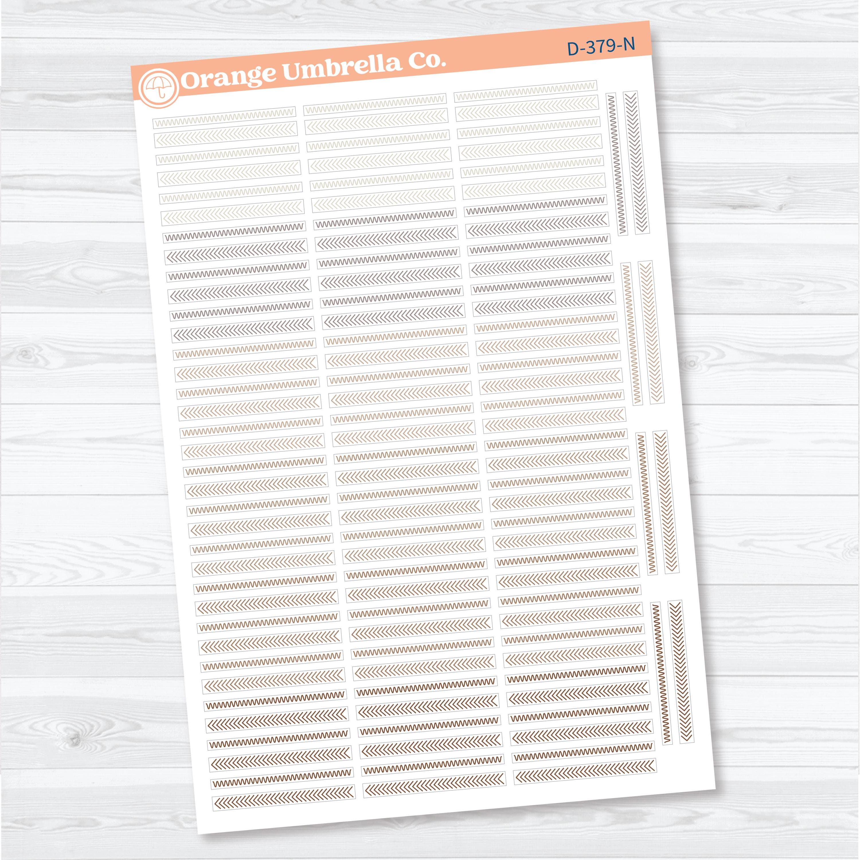 Squiggle Divider Planner Stickers | Deco Planner Labels | D-379