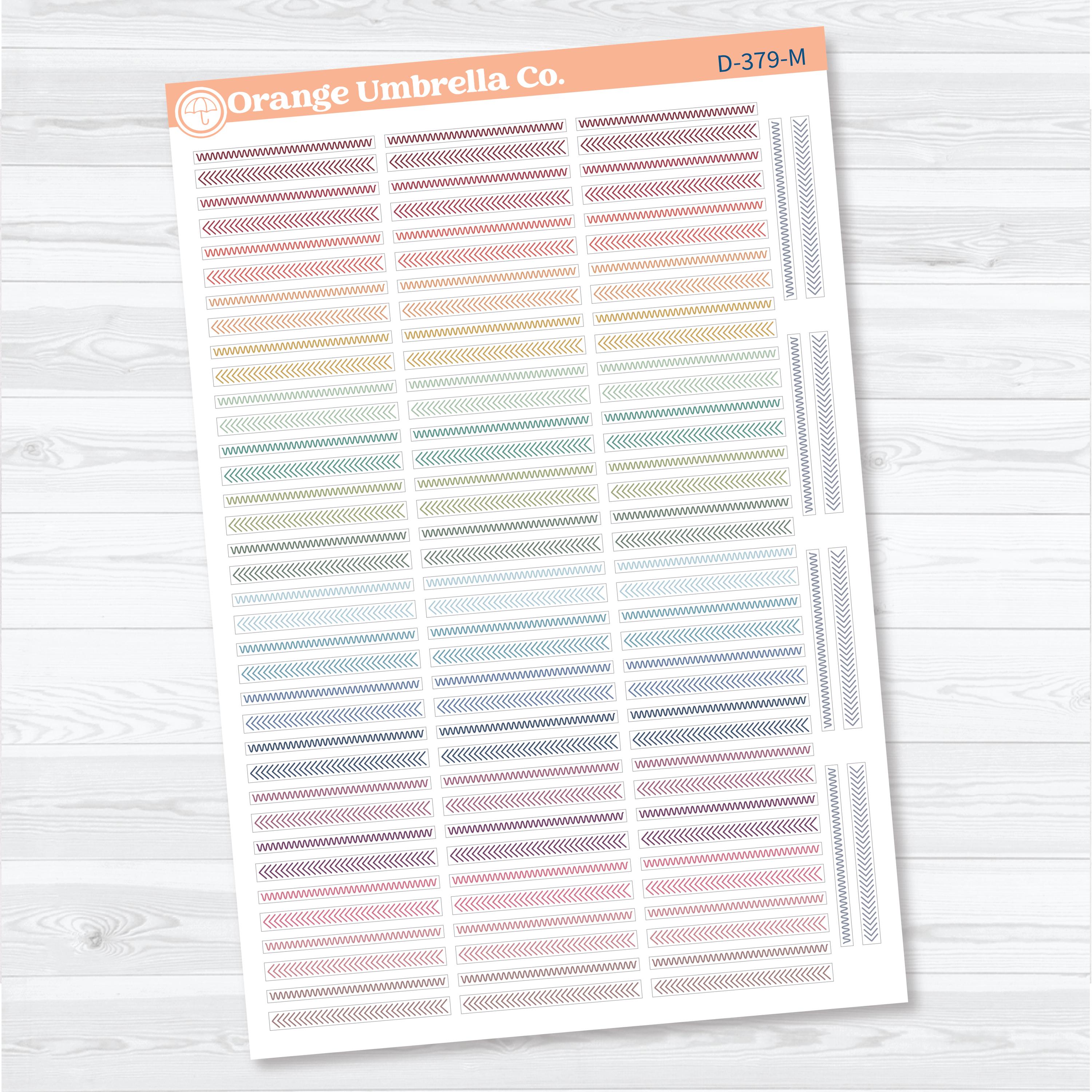 Squiggle Divider Planner Stickers | Deco Planner Labels | D-379
