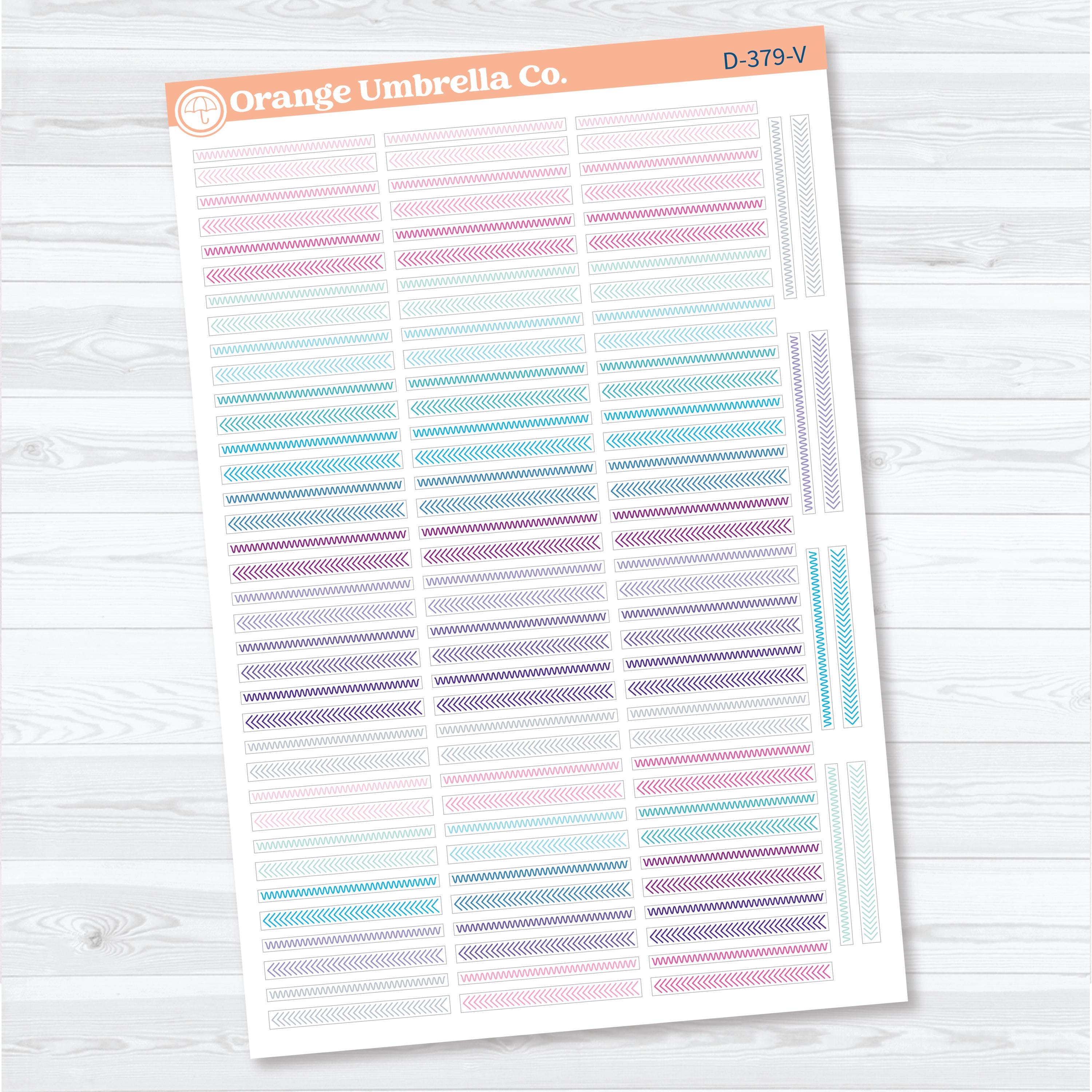 Squiggle Divider Planner Stickers | Deco Planner Labels | D-379