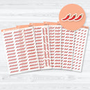 Clear matte chili pepper spice rating planner stickers for reading journals and spicy book trackers