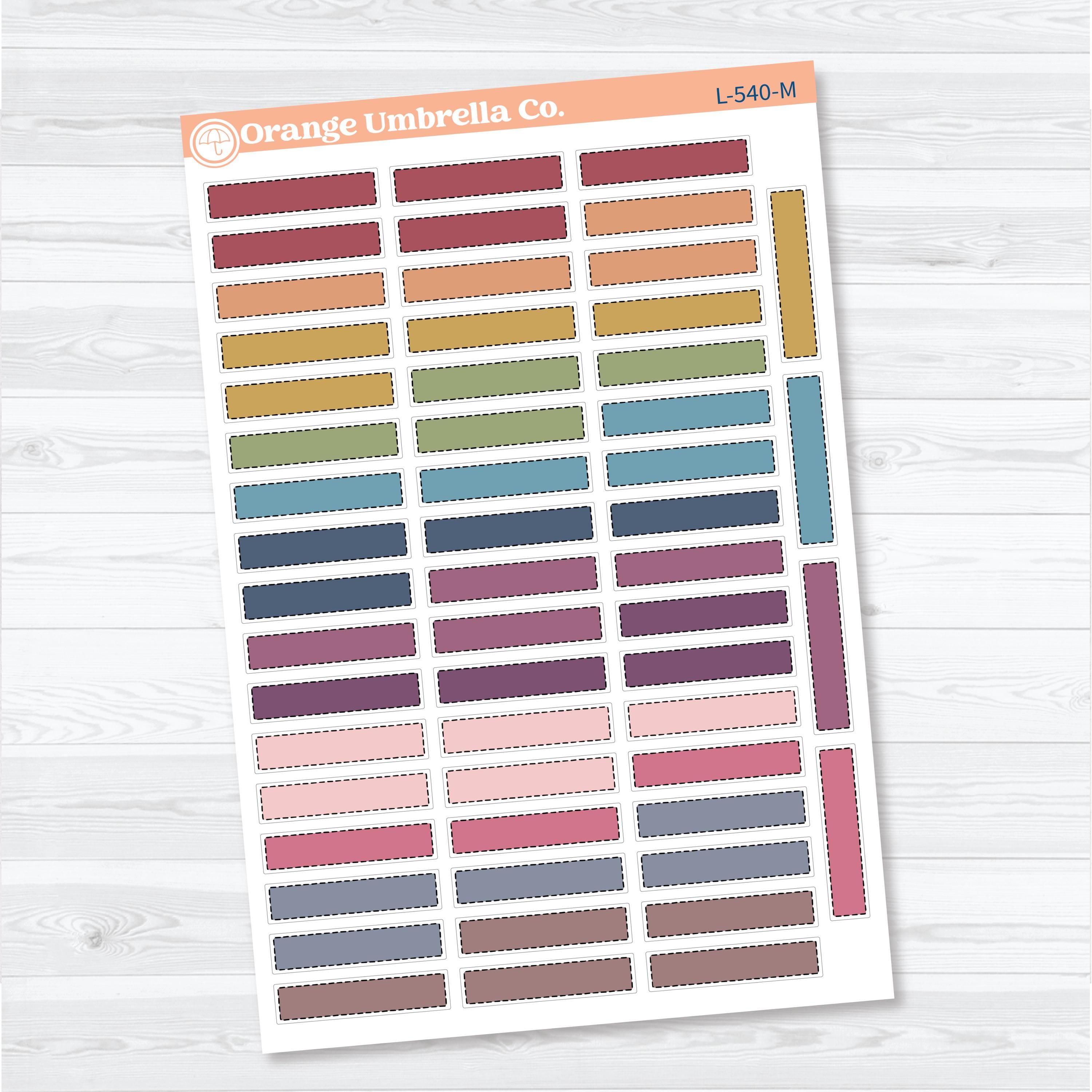 Skinny Stitched Planner Labels | Functional Planner Stickers | L-540