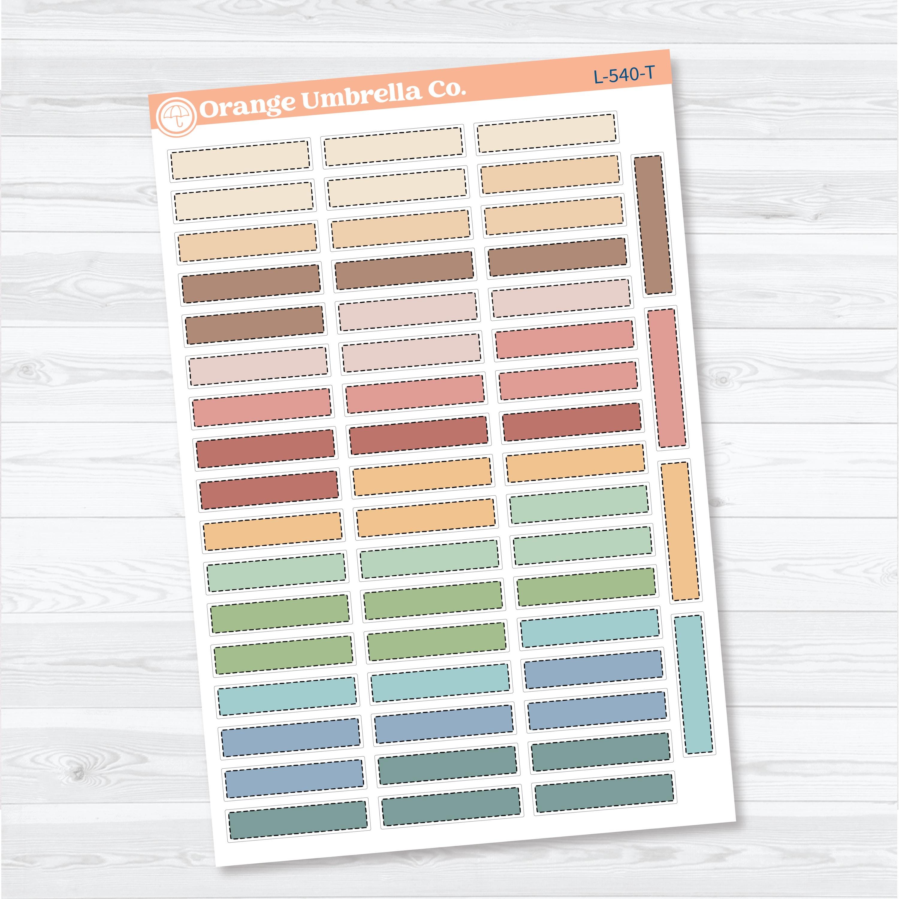 Skinny Stitched Planner Labels | Functional Planner Stickers | L-540