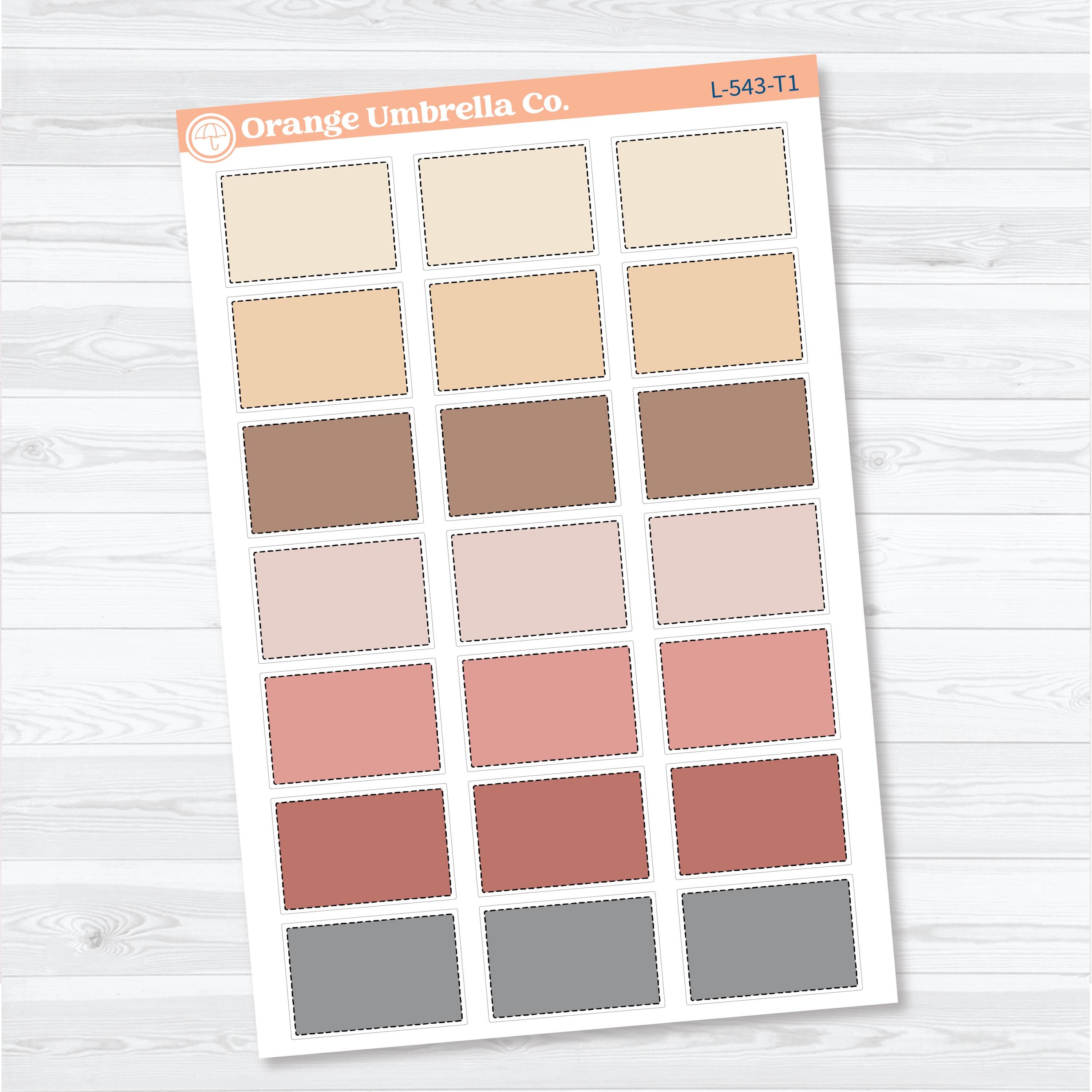 Half Box Stitched Planner Labels | Functional Planner Stickers | L-543