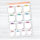 Sticky Note Journaling Planner Stickers | Doodled Note Boxes | C-477