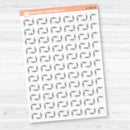 Leaf Flower Corner Deco Clear Matte Planner Stickers | Decorative Planner Stickers | D-380-CM