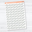 Leaf Flower Corner Deco Clear Matte Planner Stickers | Decorative Planner Stickers | D-380-CM
