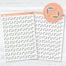 Botanical leaf corner decorative planner stickers for planners, bullet journals, and scrapbooking spreads