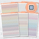 5mm dot grid checkbox planner stickers for planners, bullet journals, habit trackers, and checklist layouts