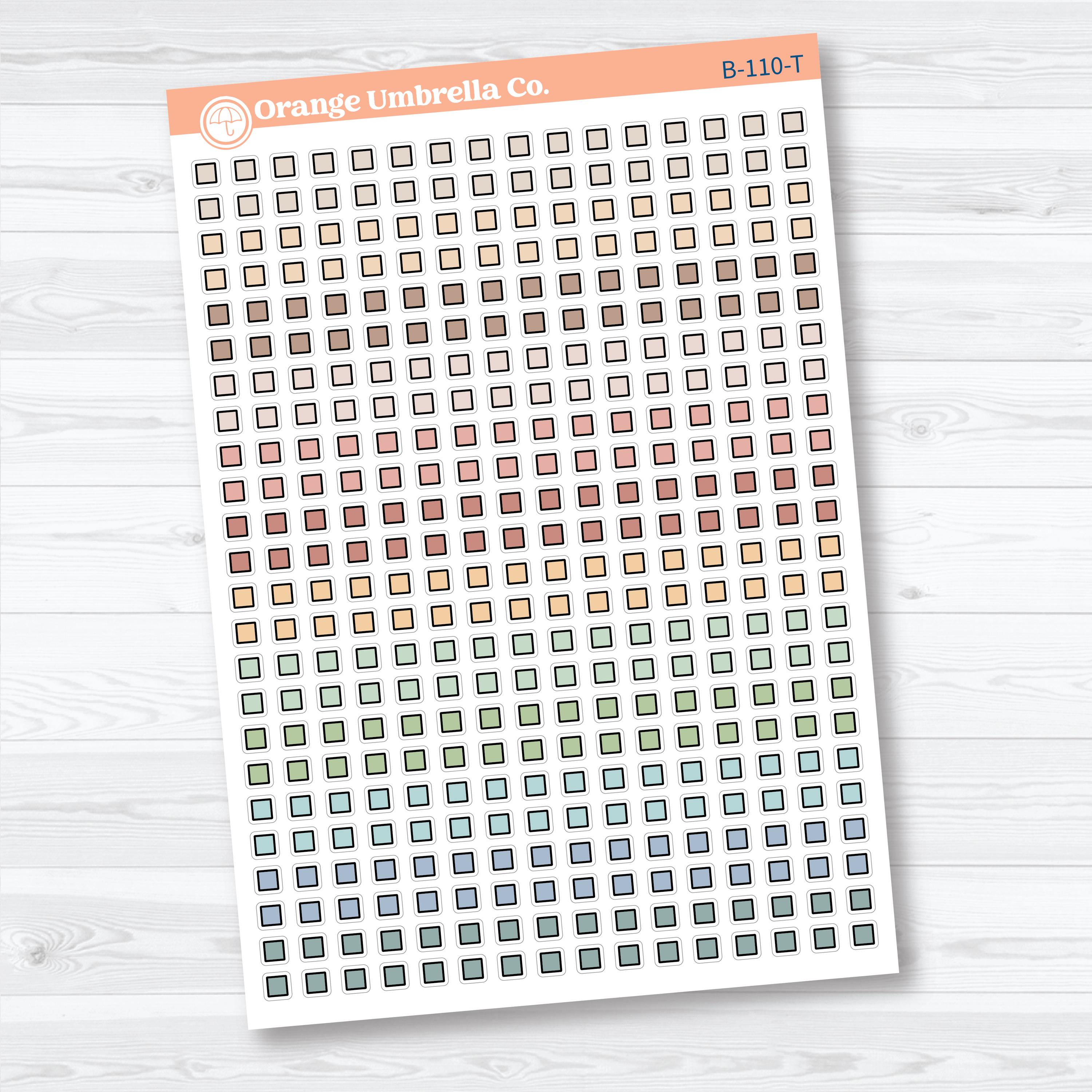 5mm Dot Grid Check Box Planner Stickers | Functional Planner Stickers | B-110