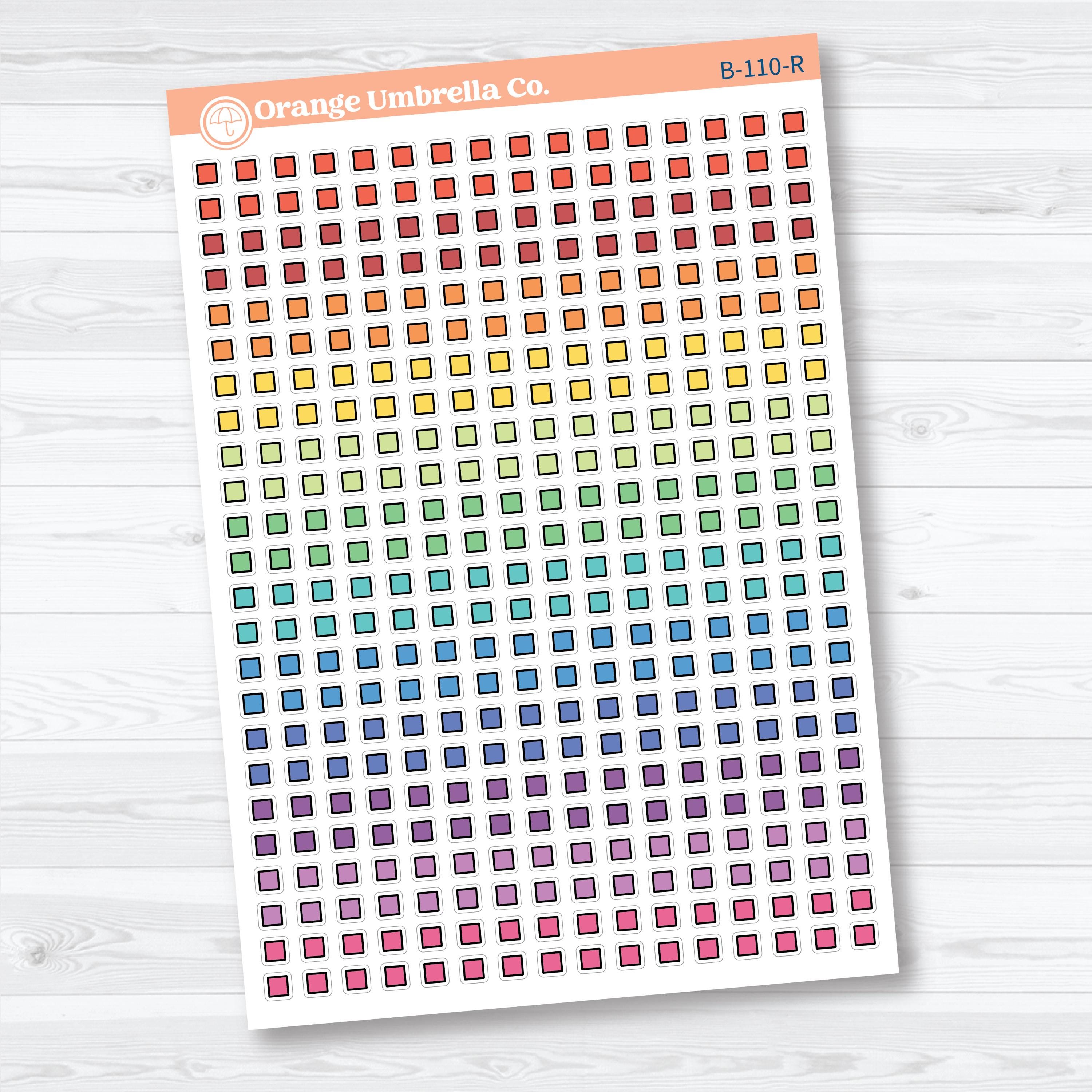 5mm Dot Grid Check Box Planner Stickers | Functional Planner Stickers | B-110