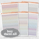 5mm Dot Grid Check Box Planner Stickers | Functional Planner Stickers | B-110