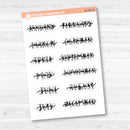 Hand Doodled Month Planner Stickers | Medium Planner Month Labels | B-209