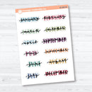 Hand Doodled Month Planner Stickers | Medium Planner Month Labels | B-209