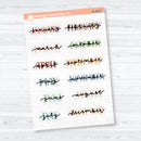 Hand Doodled Month Clear Matte Planner Stickers | Medium Planner Month Labels | B-209-CM