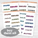 Large Hand Doodled Month Planner Stickers | Large Planner Month Labels | B-211