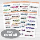 Large Hand Doodled Month Clear Matte Planner Stickers | Large Planner Month Labels | B-211-CM