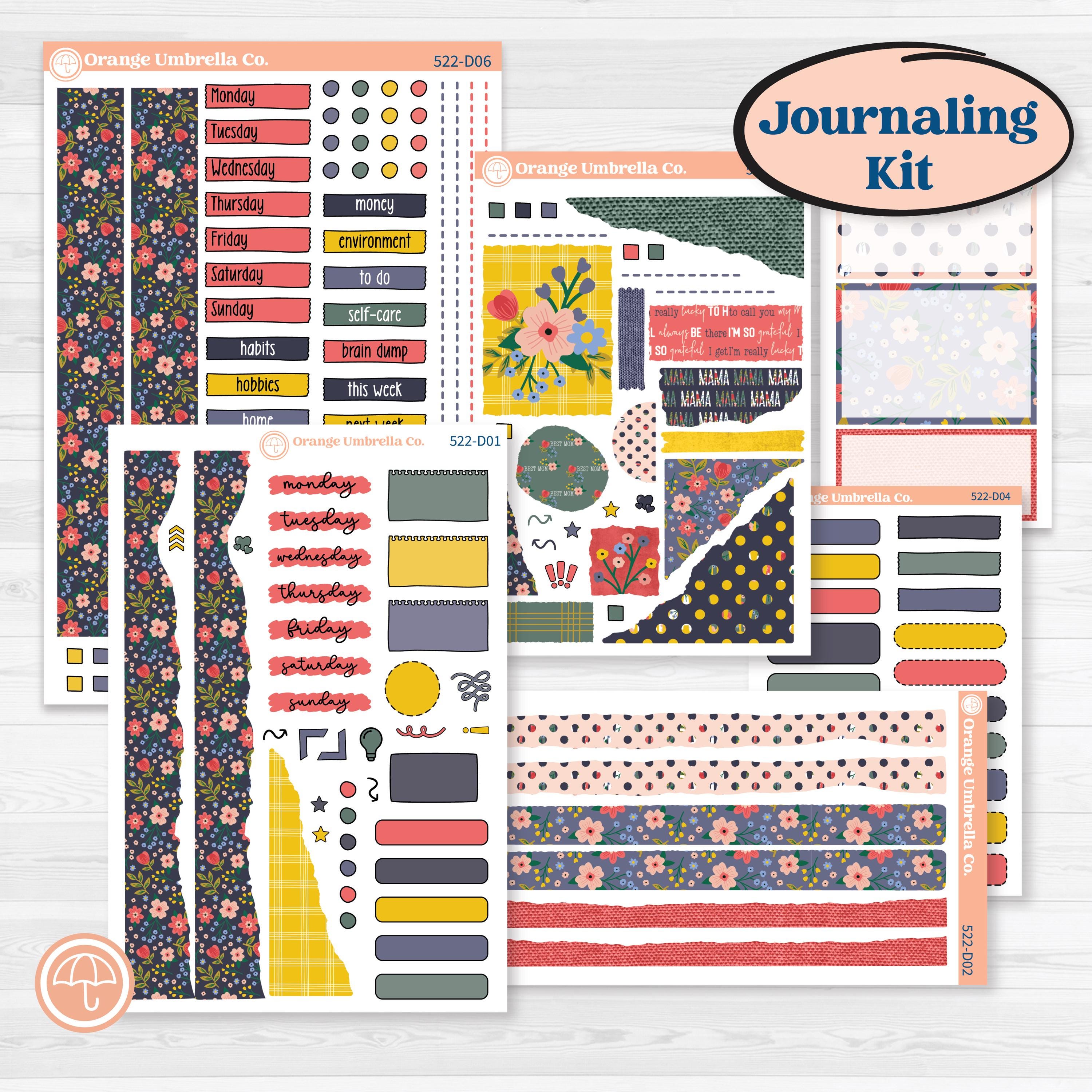Mother’s Day | Journaling or Scrapbooking Kit | Creative Junk Journal Planner Stickers | Best Mom | KIT-522-D