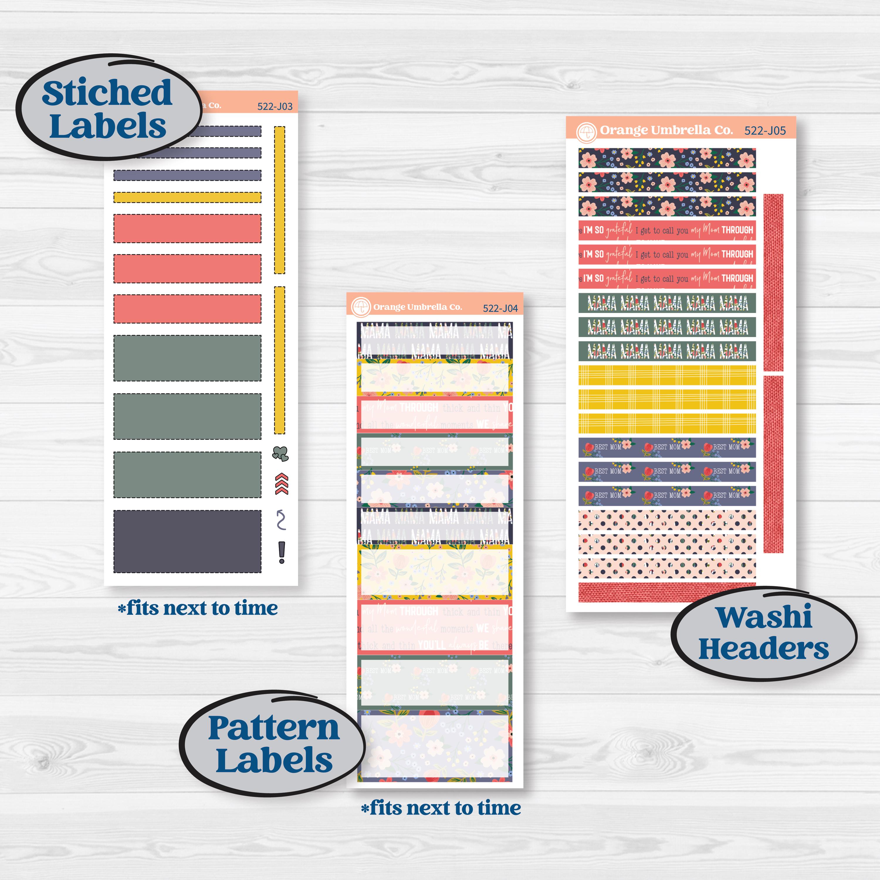 Mother’s Day | A5 Daily Duo Planner Kit Stickers | Best Mom | KIT-522-J