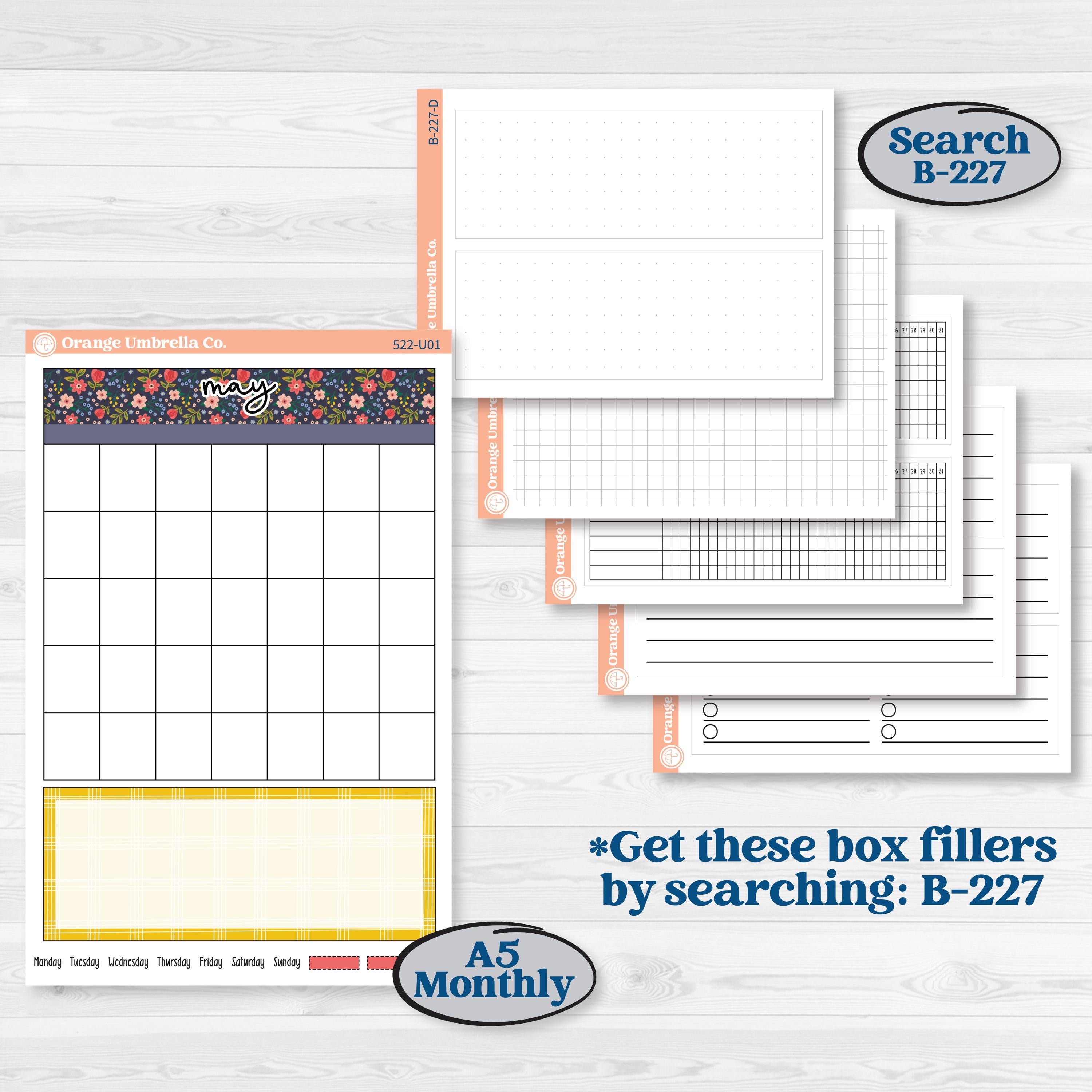 Mother’s Day | A5 or 7x9 Create Your Own Monthly or Dashboard Universal | Monthly & Reading Log Sticker Kit | Best Mom | KIT-522-U