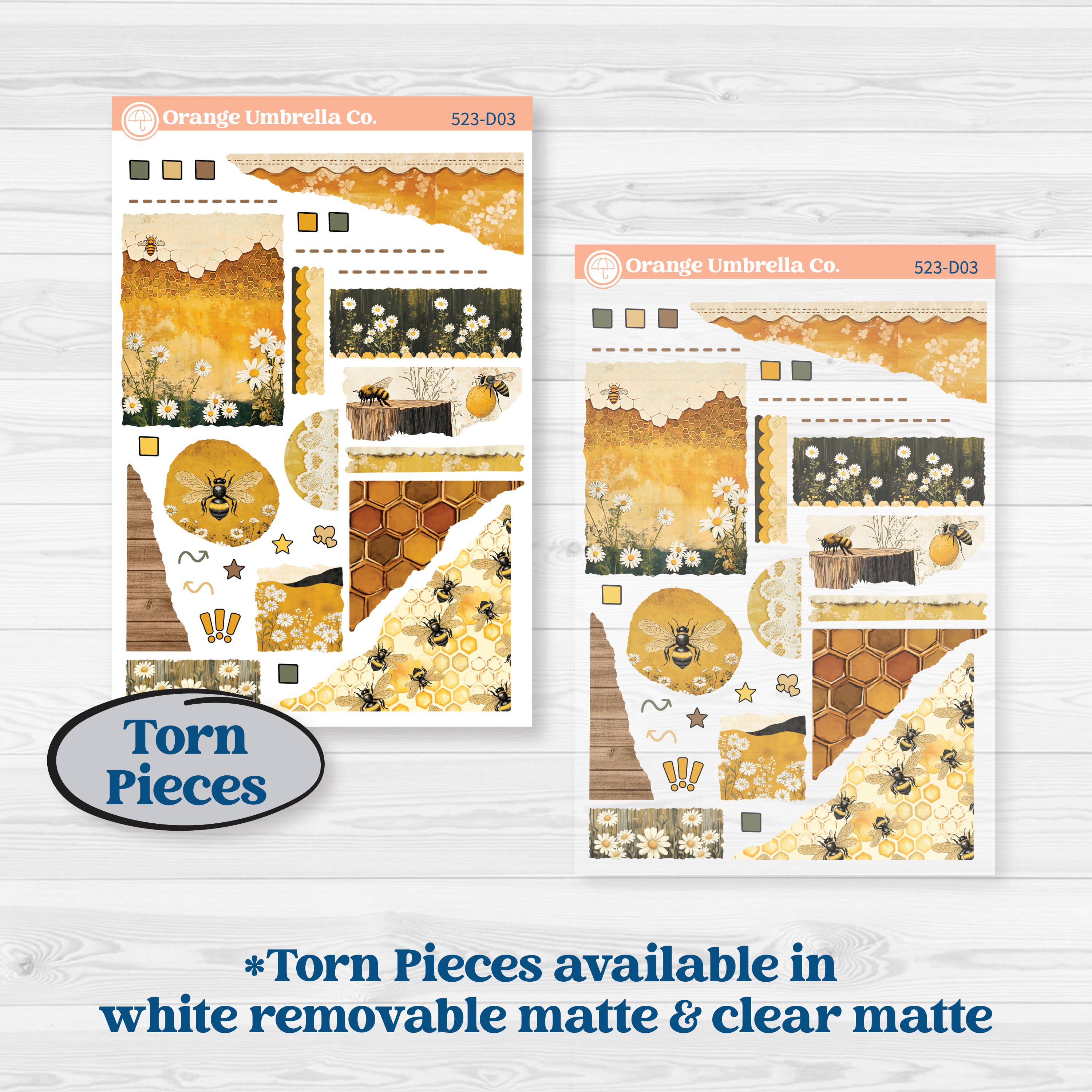 Honeybee Garden | Journaling or Scrapbooking Kit | Creative Junk Journal Planner Stickers | Bumble | KIT-523-D