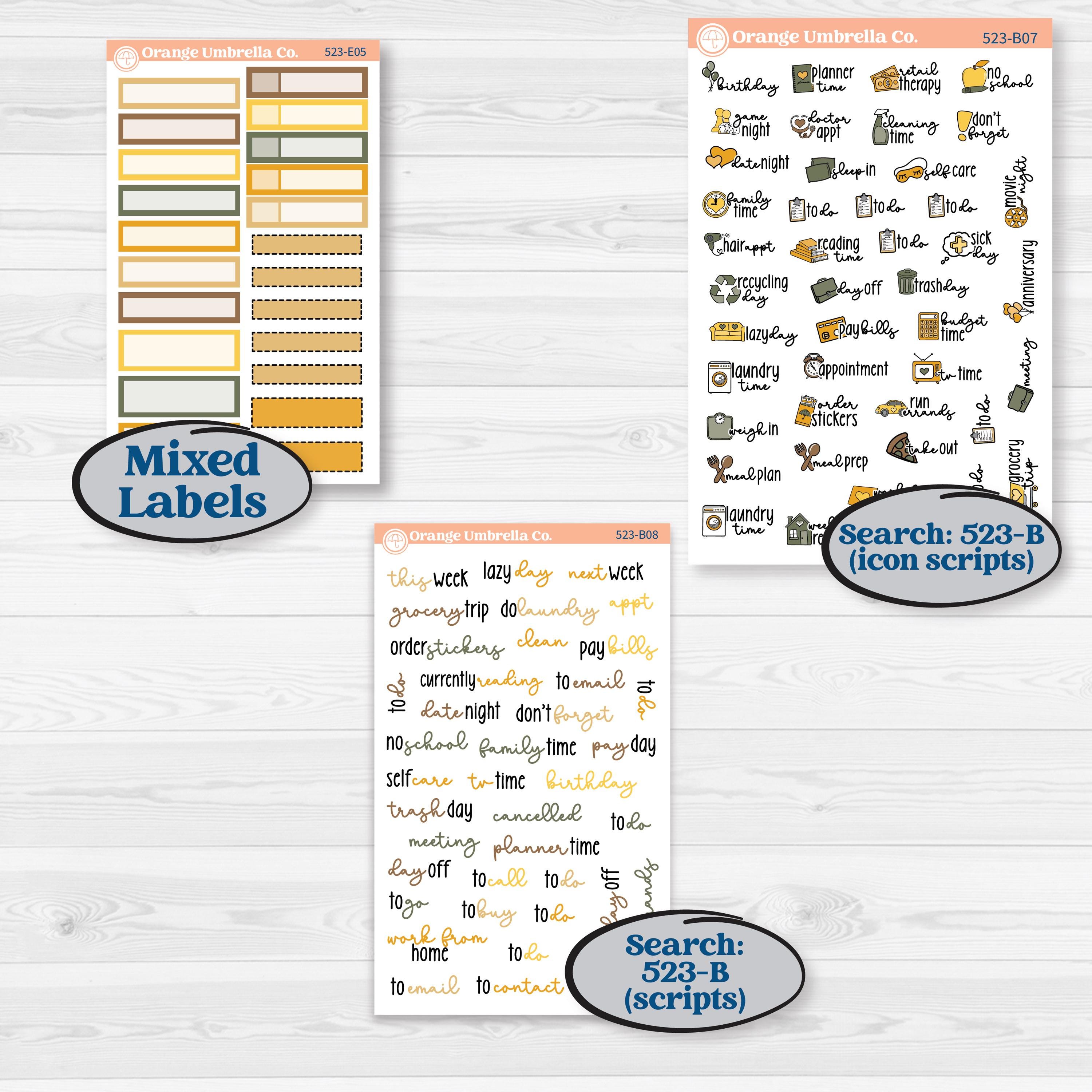 Honeybee Garden | Hobonichi Cousin Weekly & Daily Planner Kit Stickers | Bumble | KIT-523-E