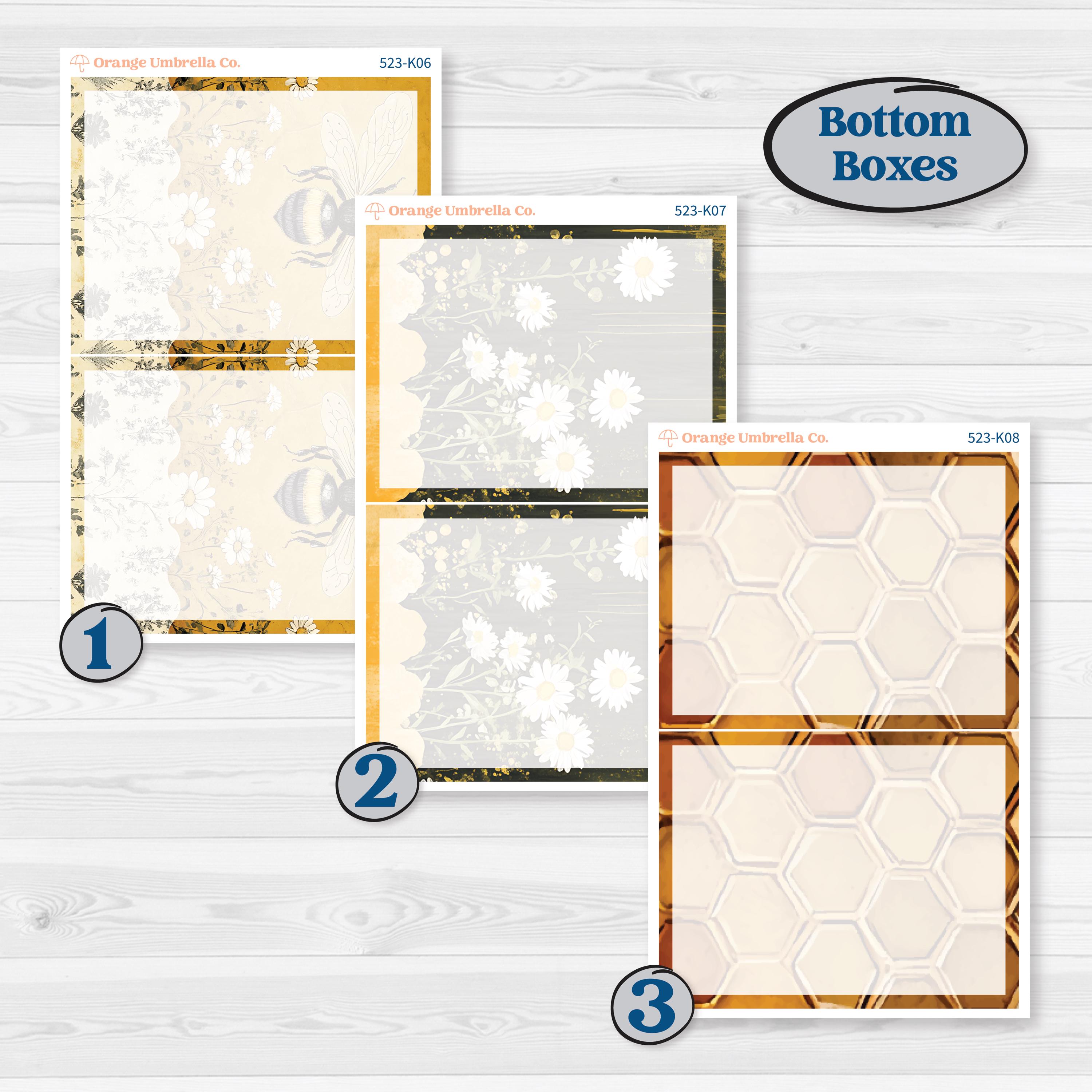 Honeybee Garden | 7x9 Erin Condren Daily Duo Planner Kit Stickers | Bumble | KIT-523-K