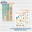 Summer Road Trip | Journaling or Scrapbooking Kit | Creative Junk Journal Planner Stickers | Road Less Traveled | KIT-524-D