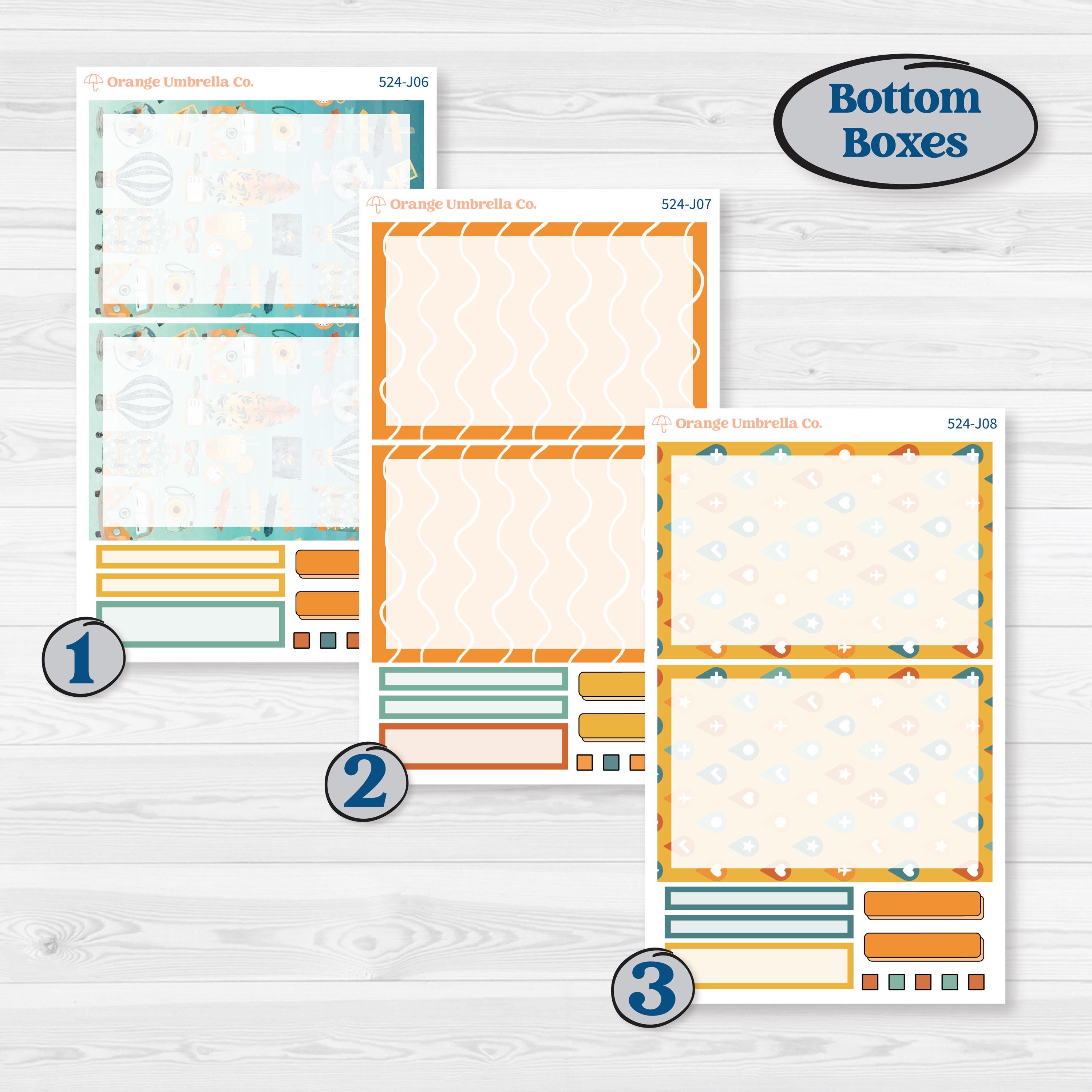 Summer Road Trip | A5 Daily Duo Planner Kit Stickers | Road Less Traveled | KIT-524-J