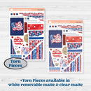 Memorial Day Kit | Journaling or Scrapbooking Kit | Creative Junk Journal Planner Stickers | Arlington | KIT-525-D