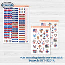 Memorial Day Kit | Journaling or Scrapbooking Kit | Creative Junk Journal Planner Stickers | Arlington | KIT-525-D