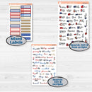 Memorial Day Kit | Hobonichi Cousin Weekly & Daily Planner Kit Stickers | Arlington | KIT-525-E