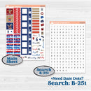 Memorial Day Kit | Hobonichi Weeks Weekly Planner Kit Stickers | Arlington | KIT-525-F