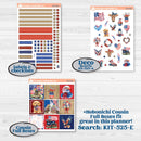 Memorial Day Kit | Erin Condren Weekly Dashboard Planner Kit Stickers | Arlington | KIT-525-G