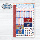 Memorial Day Kit | Plum Vertical Priorities 7x9 Planner Kit Stickers | Arlington | KIT-525-H