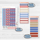 Memorial Day Kit | 7x9 Plum Daily Planner Kit Stickers | Arlington | KIT-525-L