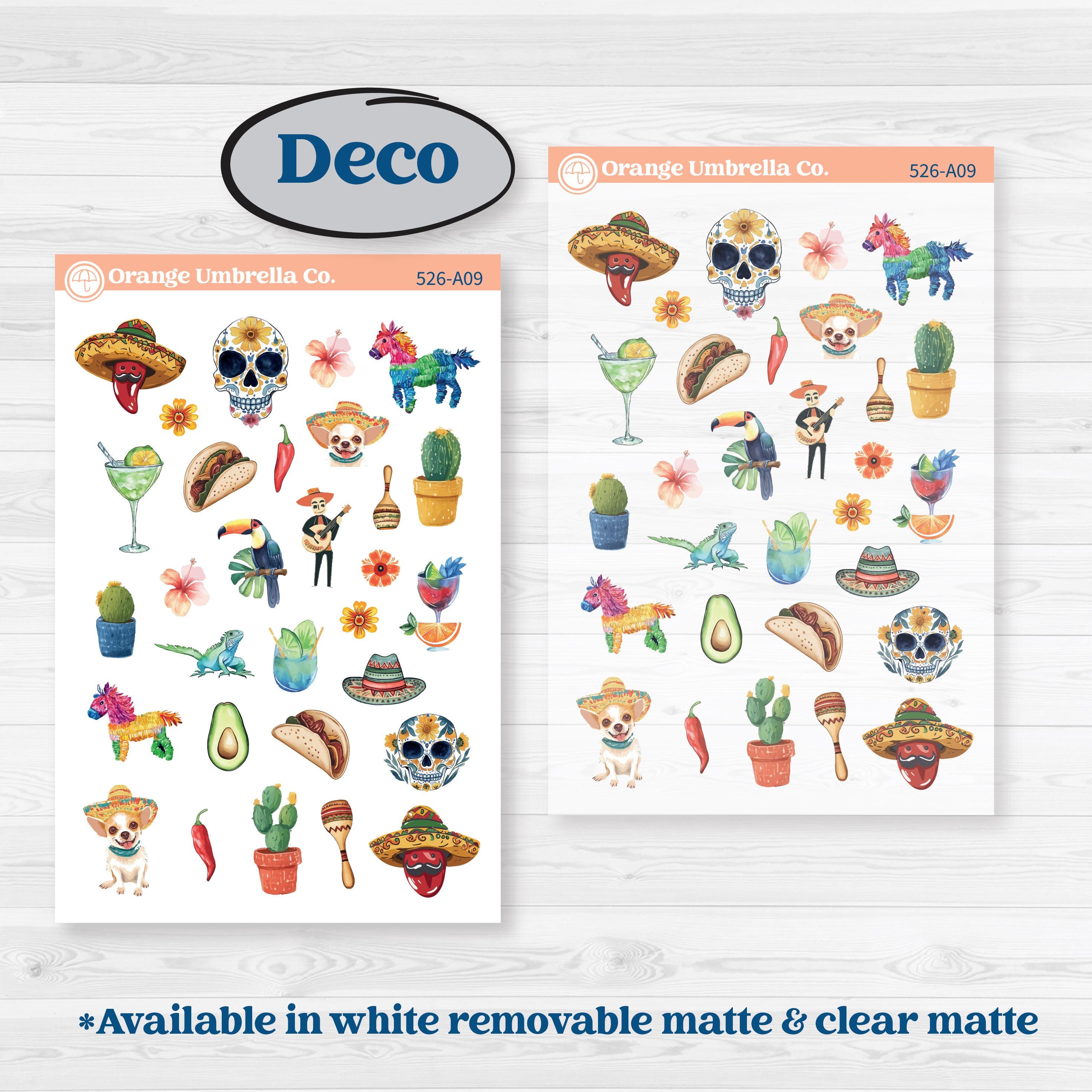 Cinco De Mayo Kit | Weekly Sticker Kit for Vertical Planners like Erin Condren | Señor Chili | KIT-526-A